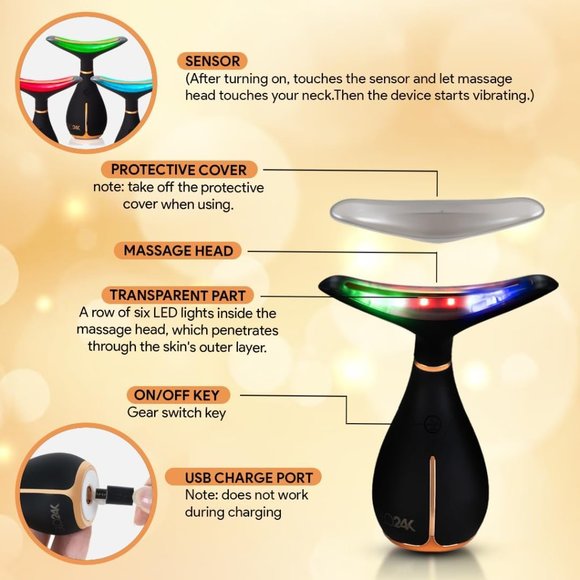 GLO24K Red Light Skin Rejuvenation Beauty Device for Face and Neck - Picture 2 of 5